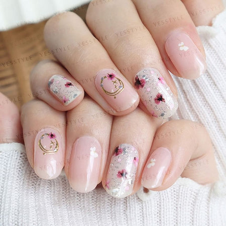 Lunacaca - Myosotis Flowers Nail Art Stickers, 24 pcs, 10 g, 4892024001023