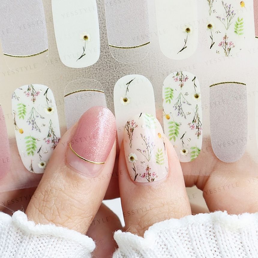 Lunacaca - Memory Flower Shop Nail Art Stickers, 24 pcs, 10 g, 4892024001017