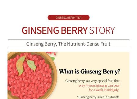JUNGWONSAM - Korean Ginseng Berry Tea, 3g x 50 sticks, 306 g, 8809118597165