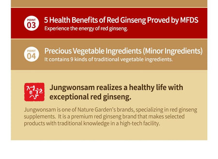 JUNGWONSAM - Korean Red Ginseng Extract 365 Stick Won, 10g x 100 sticks, 1250 g, 8809118592986
