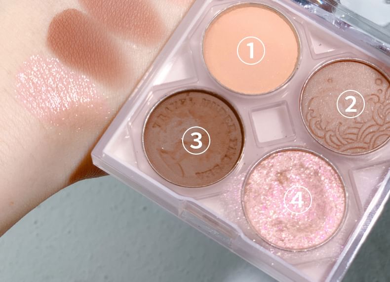 xixi - 4 Shades Eyeshadow Palette - SoftCloud, #3, 80 g, 6970100676426