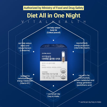 LACTIV - VITAL HEALTH Vital Slim Diet All In One Night, 10 packets, 48 g, 8809582987820