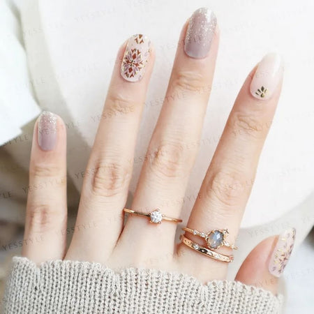 Lunacaca - Wandering Smile Nail Art Stickers, 24 pcs, 10 g, 4892024001080
