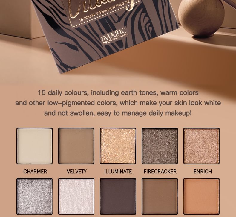 IMAGIC - VITALITY 15 Colours Eyeshadow Palette, #361 - 18g, 150 g, 6970855704177