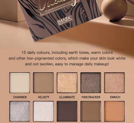 IMAGIC - VITALITY 15 Colours Eyeshadow Palette, #361 - 18g, 150 g, 6970855704177