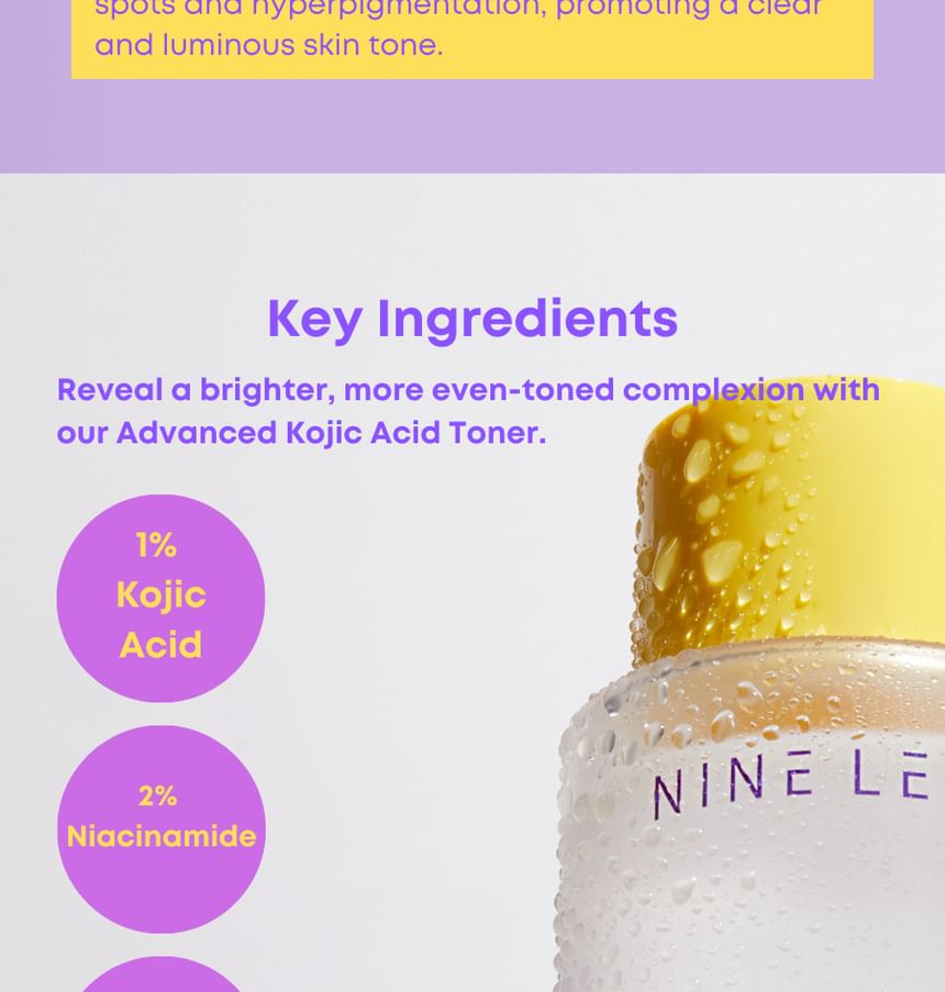 NINELESS - B-Boost 1% Kojic Acid Toner, 200ml, 257 g, 8809875270196