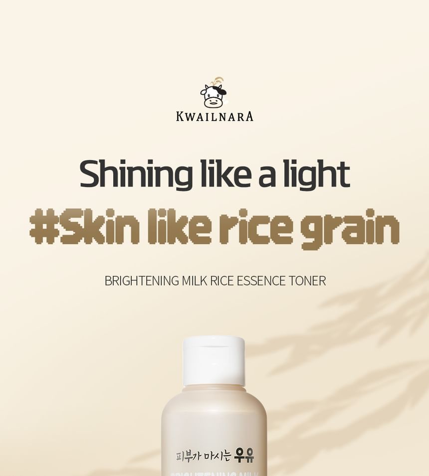 Kwailnara - Brightening Milk Rice Essence Toner, 200ml, 250 g, 