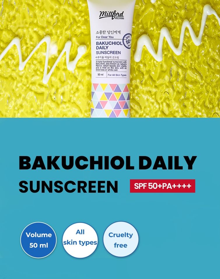 Millford - Bakuchiol Daily Sunscreen, 50ml, 75 g, 