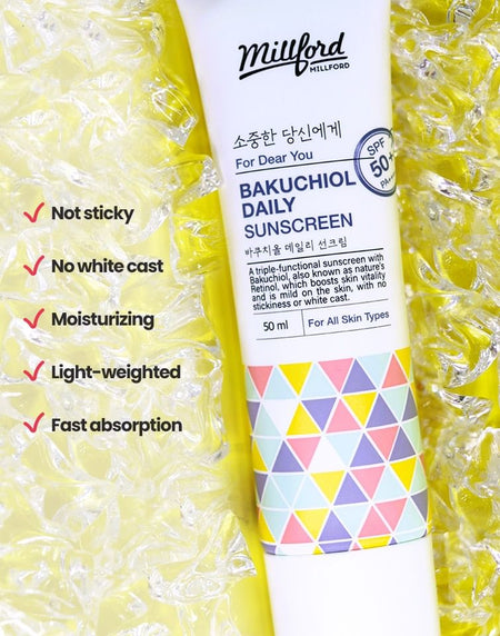 Millford - Bakuchiol Daily Sunscreen, 50ml, 75 g, 