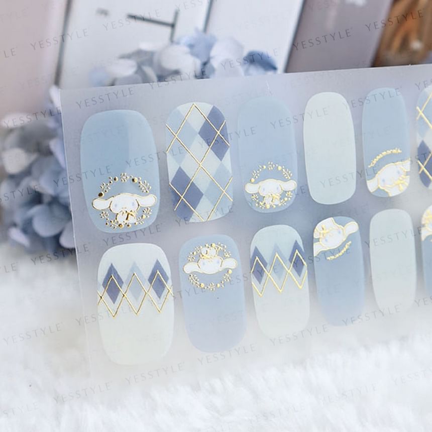Lunacaca - Sanrio Cinnamoroll British Story Nail Art Stickers, 24 pcs, 10 g, 4892023003016