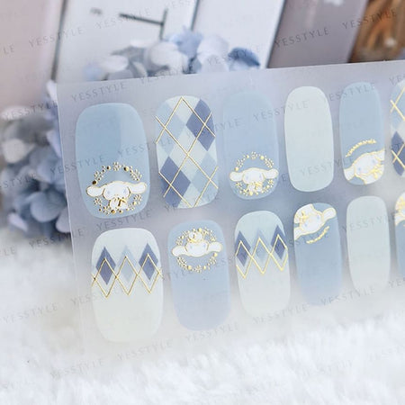 Lunacaca - Sanrio Cinnamoroll British Story Nail Art Stickers, 24 pcs, 10 g, 4892023003016