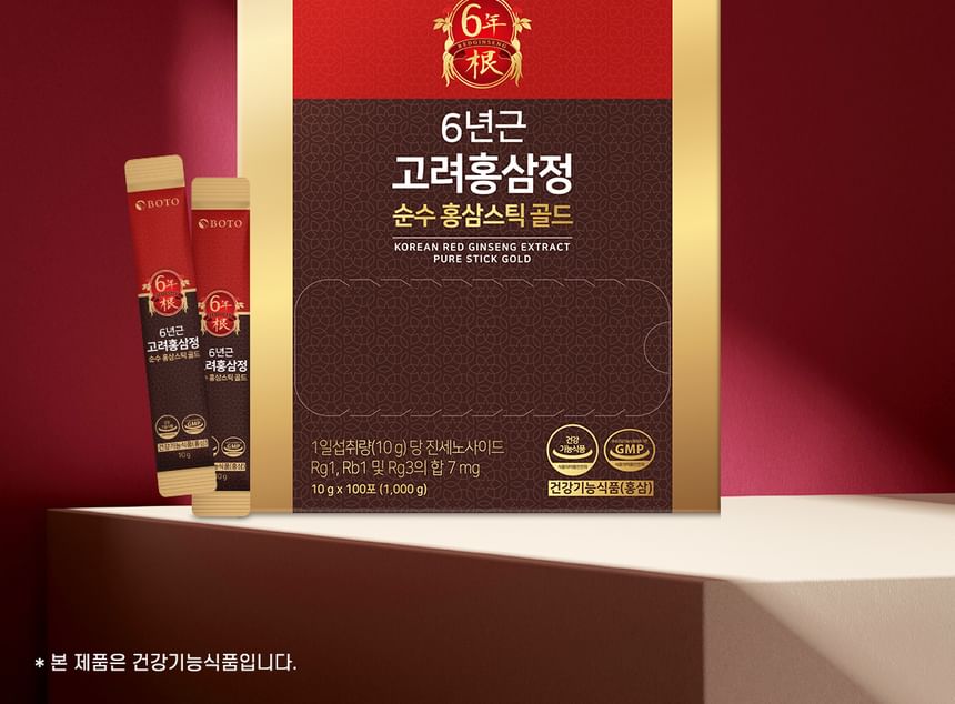 BOTO - Korean Red Ginseng Extract Pure Stick Gold, 10g x 100 sticks, 1500 g, 8809240245163