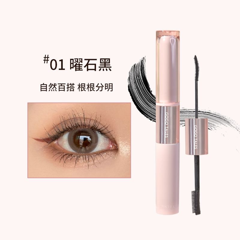 GOGO TALES - Styling Slim Upwarp Mascara, #Black - 2.5g*2, 25 g, 6976447661835