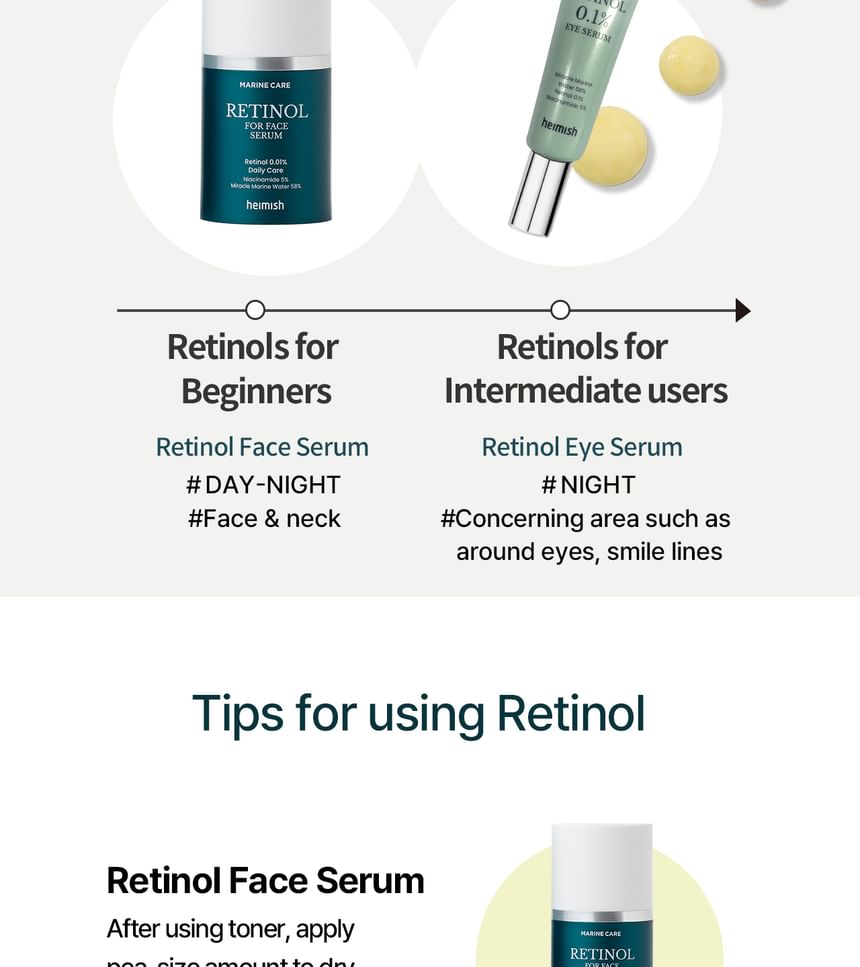 heimish - Marine Care Retinol 0.1% Eye Serum, 2024 Version - 30ml, 80 g, 8809481762108