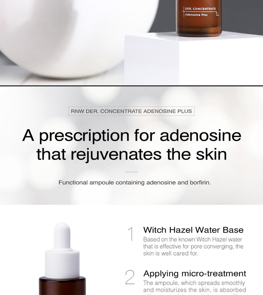 RNW - DER. CONCENTRATE Adenosine Plus, 2024 Version - 30ml, 113 g, 8809635330085