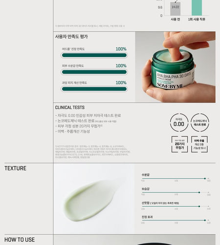 SOME BY MI - AHA, BHA, PHA 30 Days Miracle Cream 60g, 2024 Version - 60g, 136 g, 8809326334224