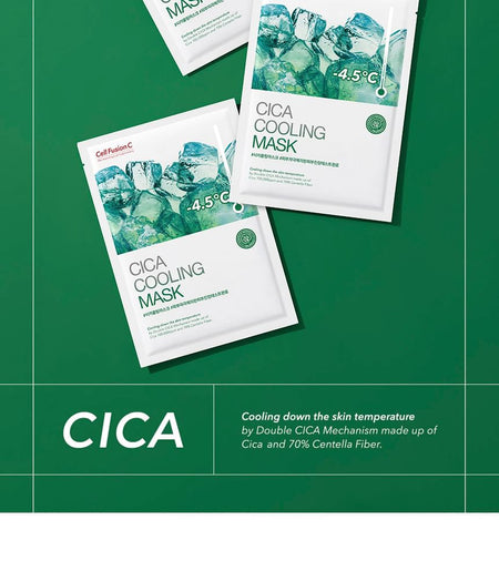 Cell Fusion C - Cica Cooling Mask Set, 27g x 5 sheets, 340 g, 8809694622558
