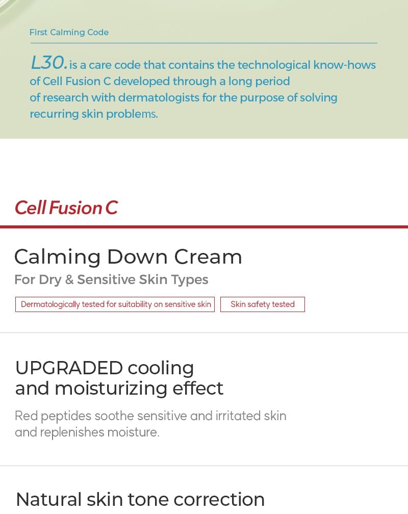 Cell Fusion C - Calming Down Cream, 50ml, 130 g, 8809086208209