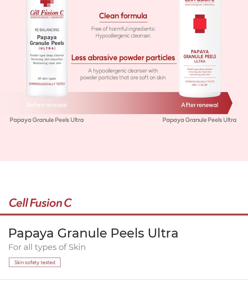 Cell Fusion C - Papaya Granule Peels Ultra, 50g, 130 g, 8809086208384
