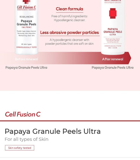 Cell Fusion C - Papaya Granule Peels Ultra, 50g, 130 g, 8809086208384