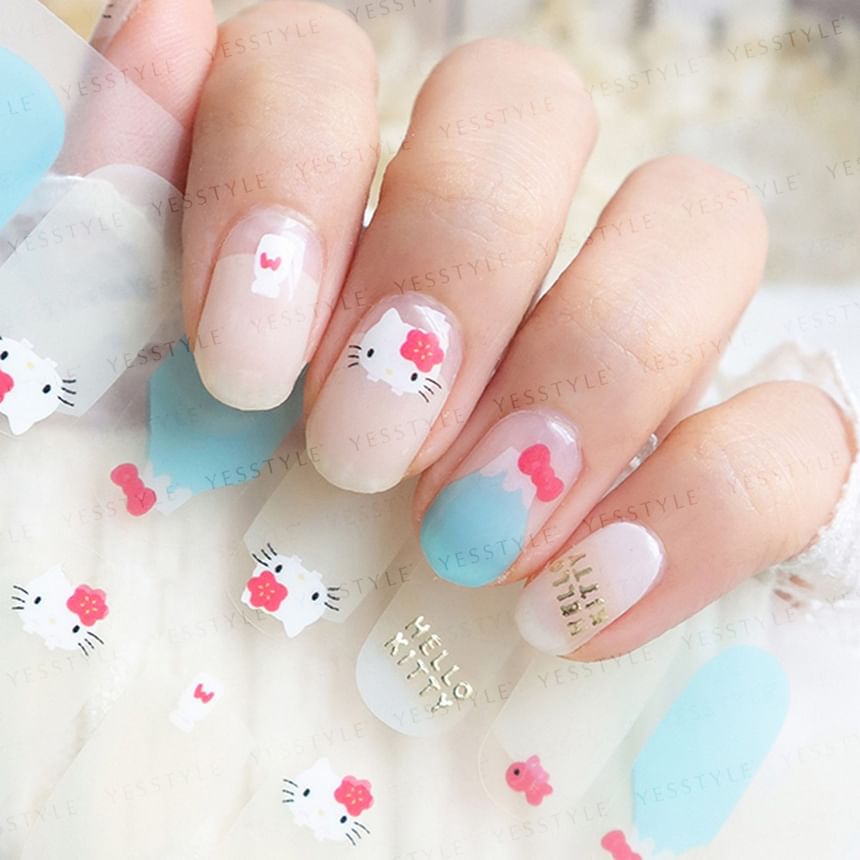 Lunacaca - Sanrio Hello Kitty Fuji Sky Nail Art Stickers, 24 pcs, 50 g, 4892023003001