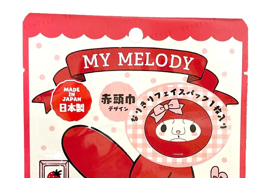 ASUNAROSYA - Sanrio My Melody Narikiri Face Pack Red, 1 pc, 20 g, 4991567273630