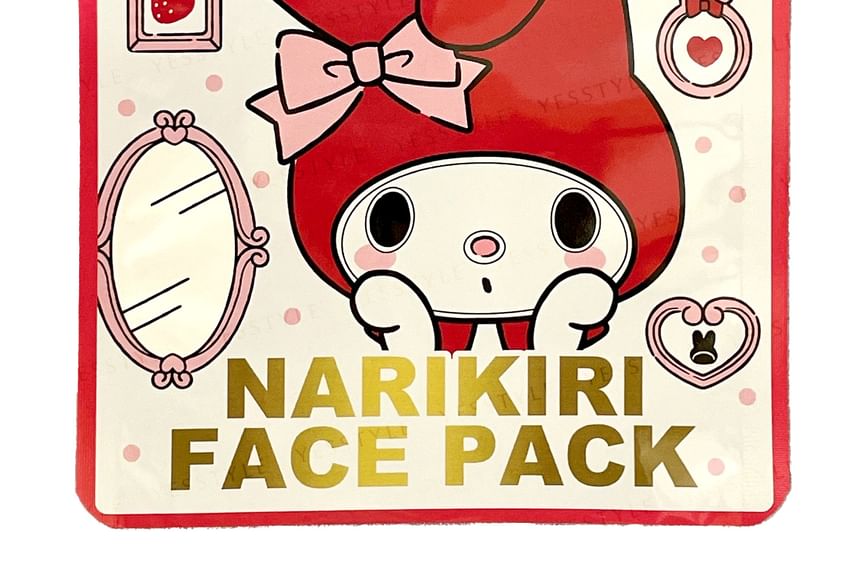 ASUNAROSYA - Sanrio My Melody Narikiri Face Pack Red, 1 pc, 20 g, 4991567273630