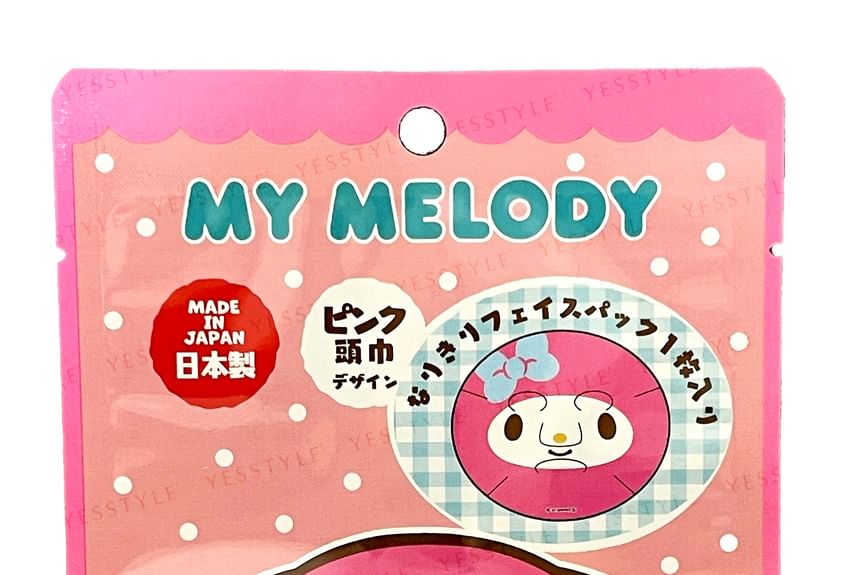 ASUNAROSYA - Sanrio My Melody Narikiri Face Pack Pink, 1 pc, 20 g, 4991567273647