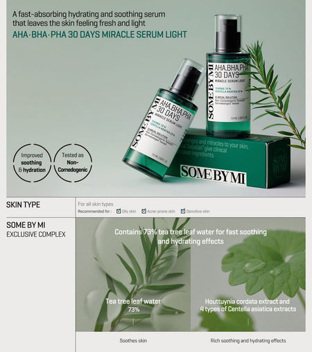 SOME BY MI - AHA, BHA, PHA 30 Days Miracle Serum Light, 2024 Version - 50ml, 117 g, 8809647391449