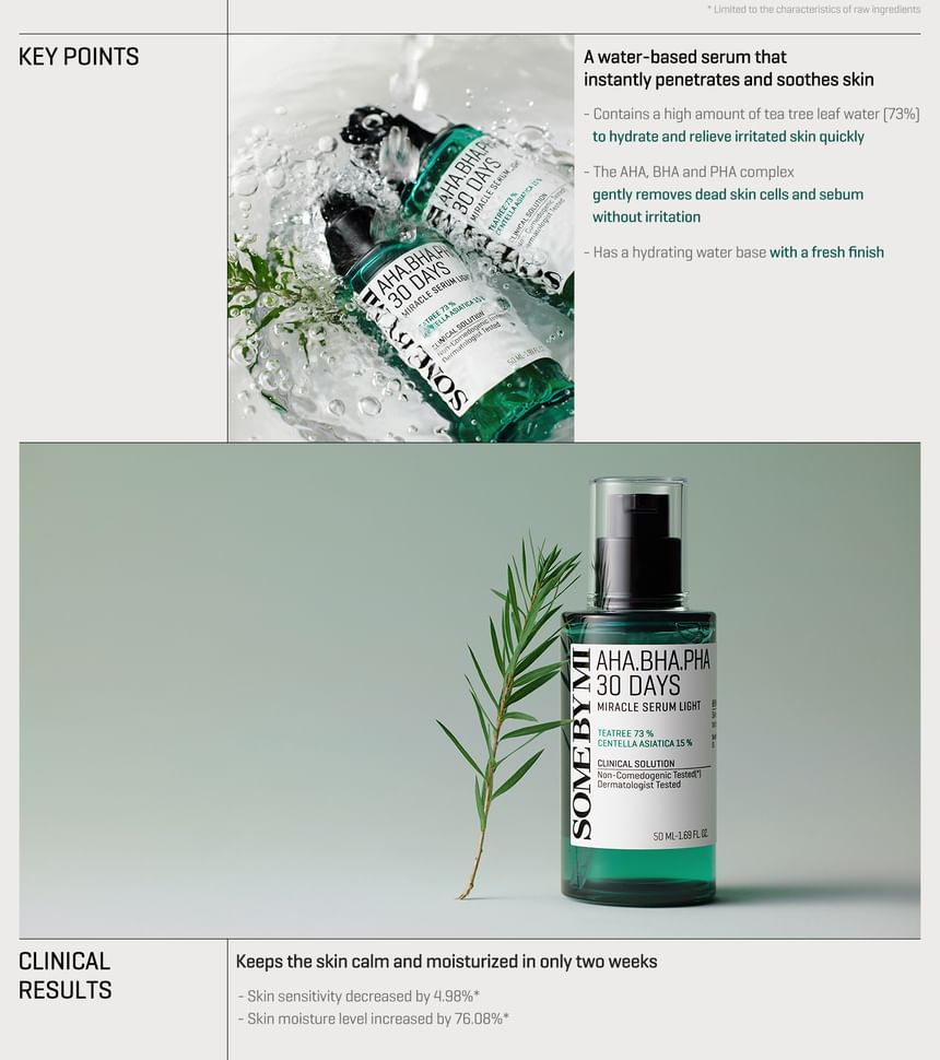 SOME BY MI - AHA, BHA, PHA 30 Days Miracle Serum Light, 2024 Version - 50ml, 117 g, 8809647391449