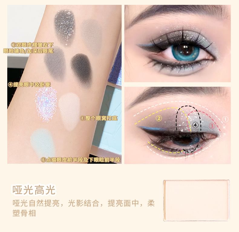 xixi - Sunlight Warm 7 Shades Eyeshadow Palette - Seascape Palette, #03, 80 g, 6970100676525