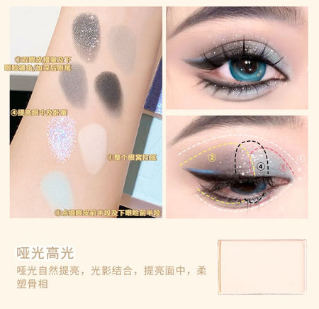 xixi - Sunlight Warm 7 Shades Eyeshadow Palette - Seascape Palette, #03, 80 g, 6970100676525