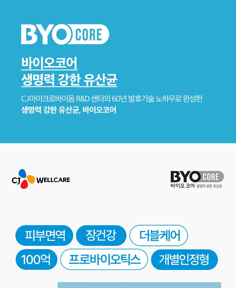 CJwellcare - BYOCORE Skin Immunity Probiotics, 2g x 30 sticks, 60 g, 8801007903125