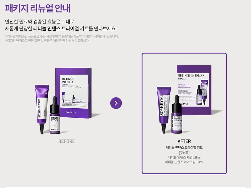 SOME BY MI - Retinol Intense Trial Kit, 2024 Version - 2 pcs, 80 g, 8809647392828