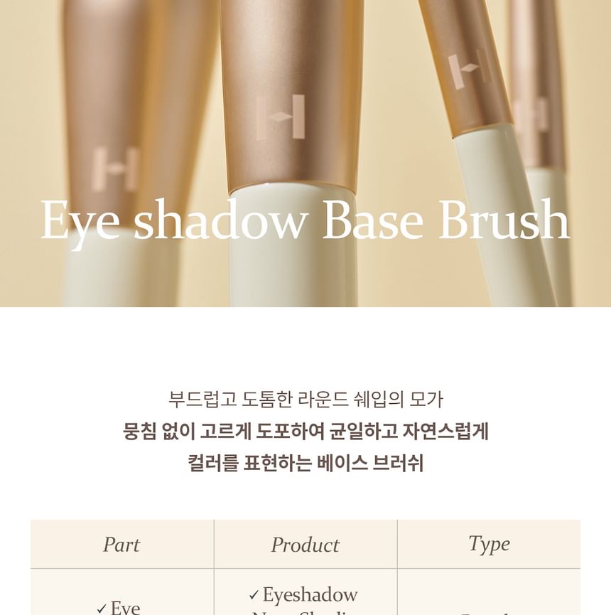 hince - Eyeshadow Base Brush, 1 pc, 15 g, 8809642483279