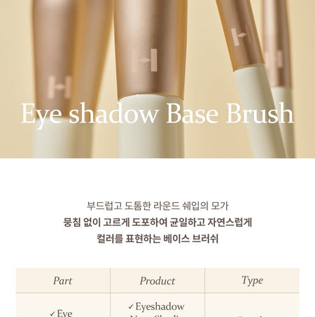 hince - Eyeshadow Base Brush, 1 pc, 15 g, 8809642483279