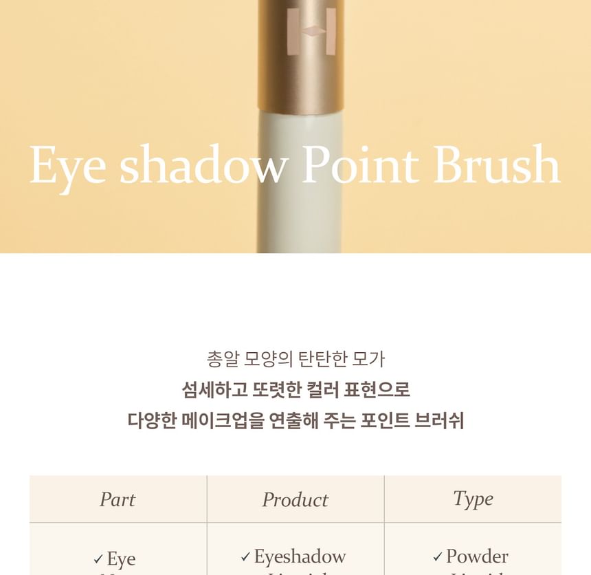 hince - Eyeshadow Point Brush, 1 pc, 14 g, 8809642483286