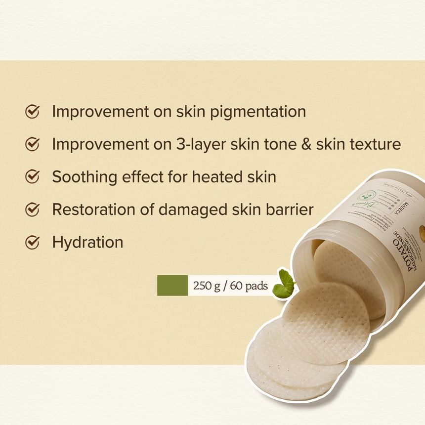 SKINFOOD - Potato Madecassoside Soothing Pad, 60 patches, 408 g, 8809032676014