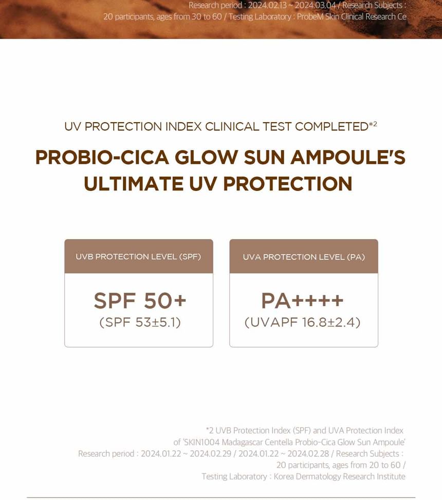 SKIN 1004 - Madagascar Centella Probio-Cica Glow Sun Ampoule, 50ml, 74 g, 8809913830573