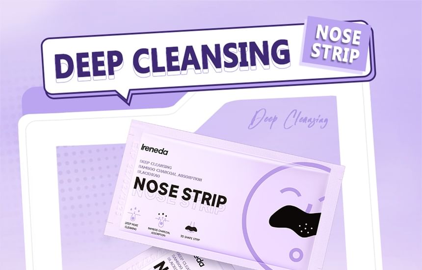 IRENEDA - Deep Cleansing Bamboo Charcoal Absorption Blackhead Nose Strip (10pcs), BK01# (10pcs), 30 g, 
