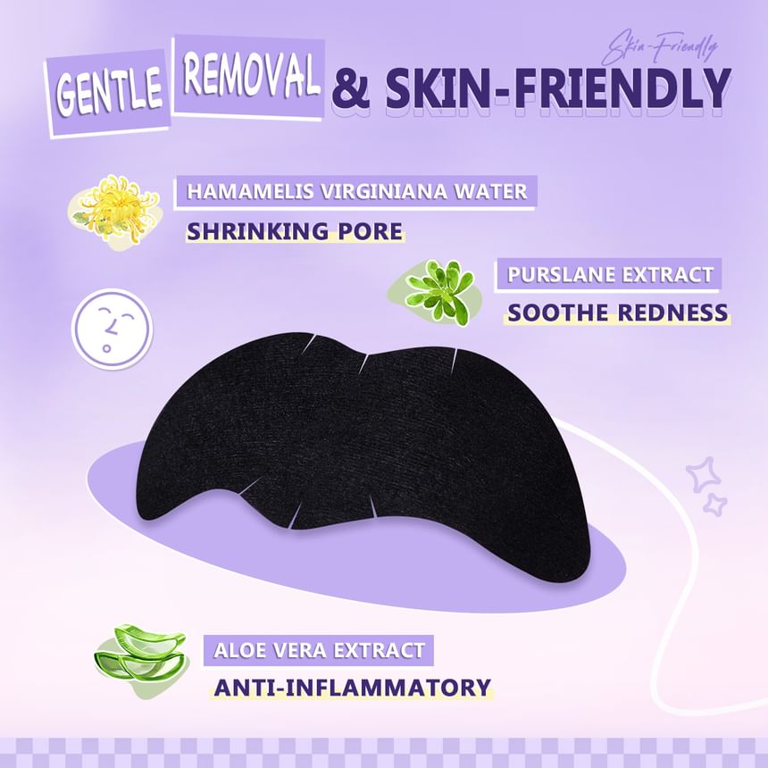 IRENEDA - Deep Cleansing Bamboo Charcoal Absorption Blackhead Nose Strip (10pcs), BK01# (10pcs), 30 g, 
