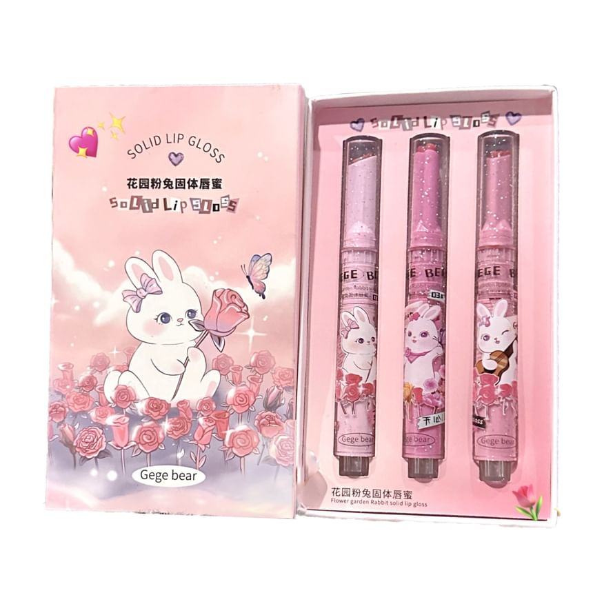 Gege Bear - Set of 3: Heart Shaped Lip Gloss (4-6), #Lip Gloss Set (4-6), 80 g, 6974191896749