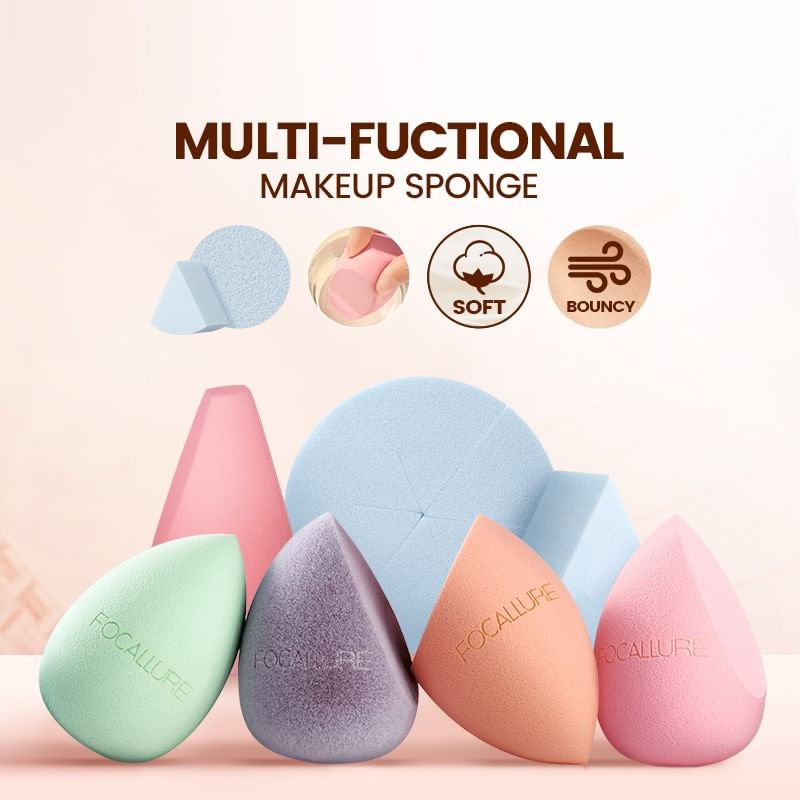 FOCALLURE - Match Max Make Up Sponge - Waterdrop Shape, #04 Mint Green - 1pc, 11 g, 6941845824502