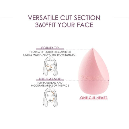FOCALLURE - Match Max Make Up Sponge - One Cut Heart, #06 Soft Pink  - 1pc, 10 g, 6941845824472