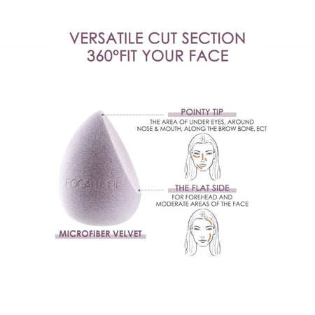 FOCALLURE - Match Max Make Up Sponge - Microfiber Velvet, #07 Velvet - 1pc, 11 g, 6941845824496