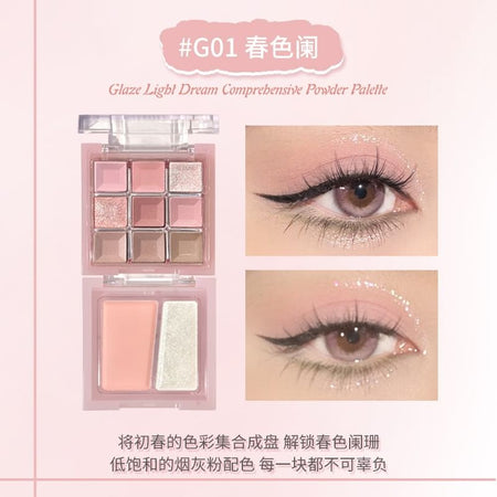 GOGO TALES - Glaze Dream Powder Palette - 01, #G01 Spring Colored Vermilion, 100 g, 6955416237523