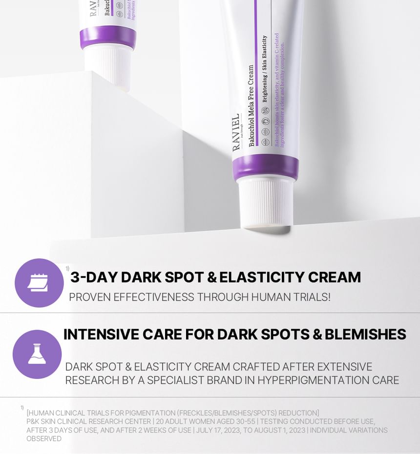 RAVIEL - Bakuchiol Mela Free Cream, 50ml, 70 g, 8809831100802