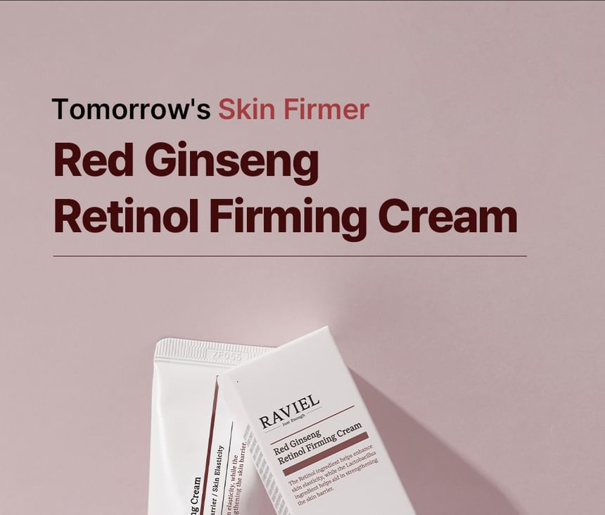 RAVIEL - Red Ginseng Retinol Firming Cream, 50ml, 70 g, 8809831100819