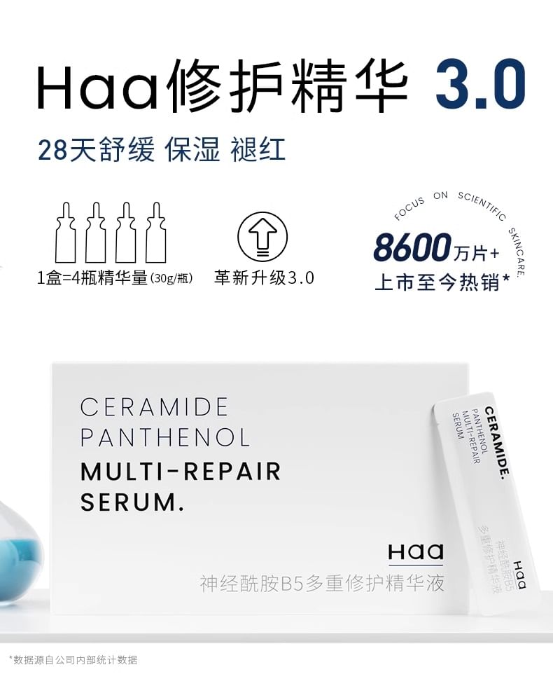 Haa - Ceramide Panthenol Multi-Repair Serum, 1 Box (2g x 60pcs), 225 g, 6972750230010