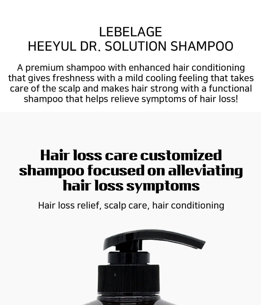 LEBELAGE - Heeyul Dr.Solution Shampoo, 500ml, 644 g, 8809423911762